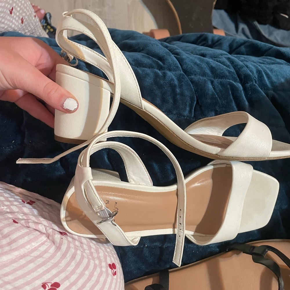a new day White Strappy Heels